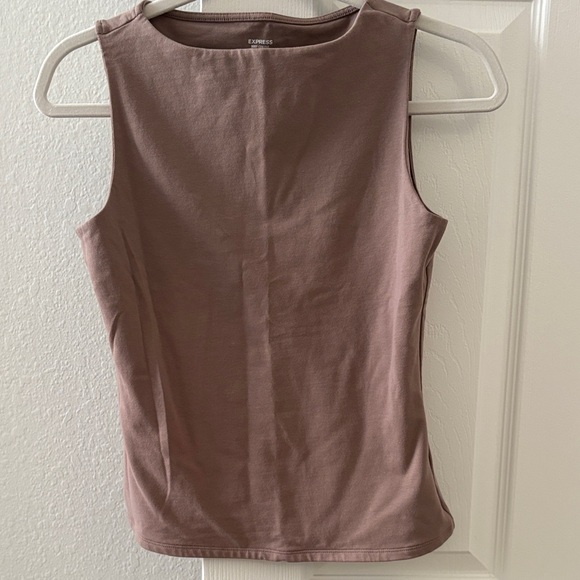 Express Tops - Express Taupe Tank Top